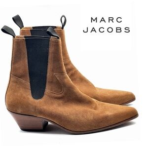 Men’s Marc Jacobs Brown Suede Chelsea Boots Size 8 Made in Italy